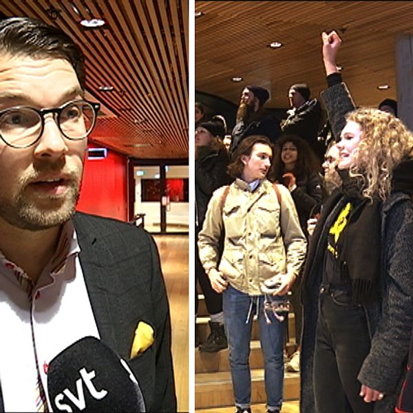 jimmie åkesson umeåa väven ung vänster protest