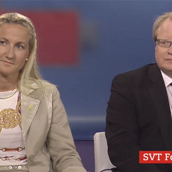 Försvarsberedningens ordförande Cecilia Widegren (M) och Socialdemokraternas försvarspolitiske talesperson Peter Hultqvist.