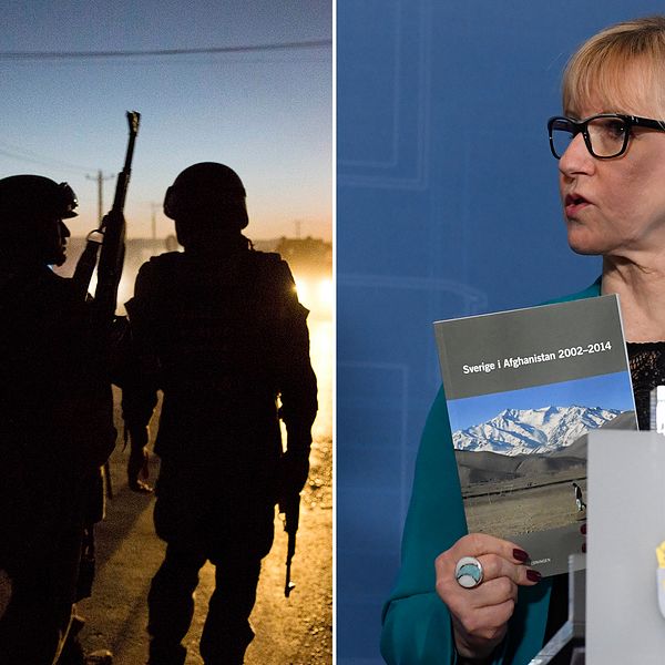 Pressträff i Rosenbad när utrikesminister Margot Wallström tog på torsdagen tog emot utredningen Sveriges samlade engagemang i Afghanistan under perioden 2002-2014.