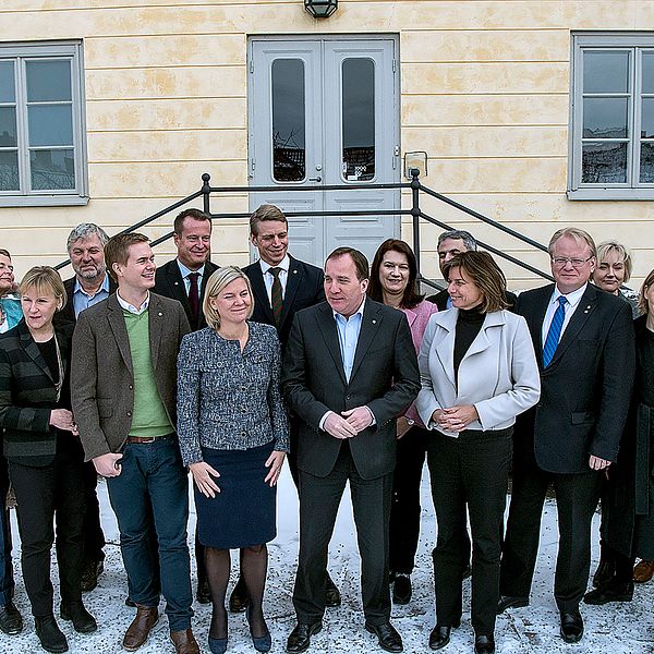 Regeringen vid ett möte i Falun 9 februari 2017.