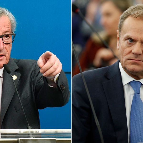 EU-kommissionens ordförande Jean-Claude Juncker och rådsordföranden Donald Tusk är båda chockade över Erdogans nazistanklagelser