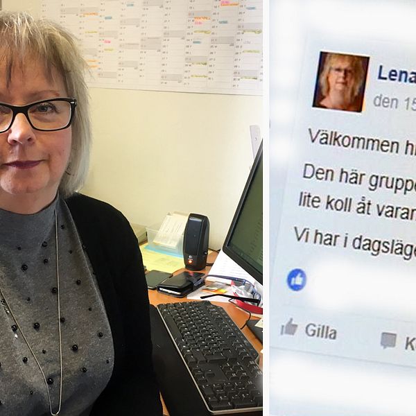 Lena Svensson driver facebook-gruppen i Mönsterås.