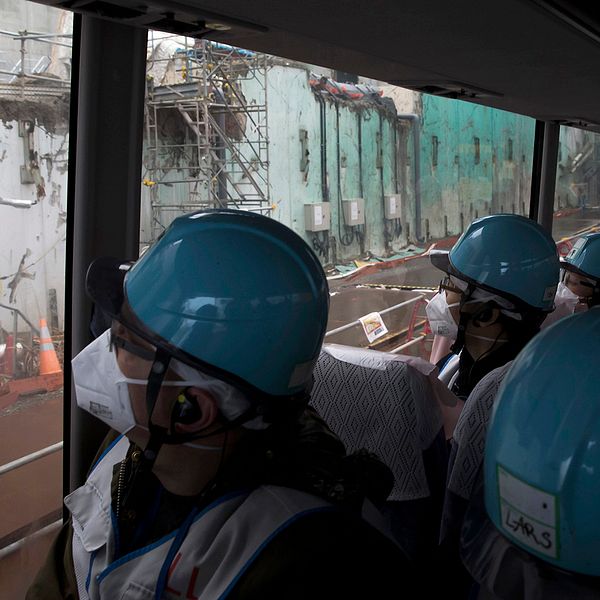 Besök på det havererade kärnkraftverket  i Fukushima