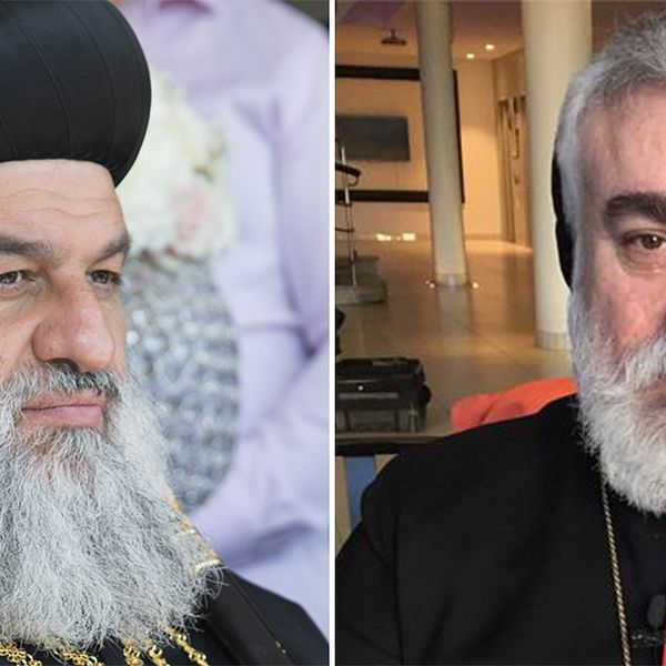 Patriarken Mor Ignatius Aphrem och biskopen Hazail Suomi.