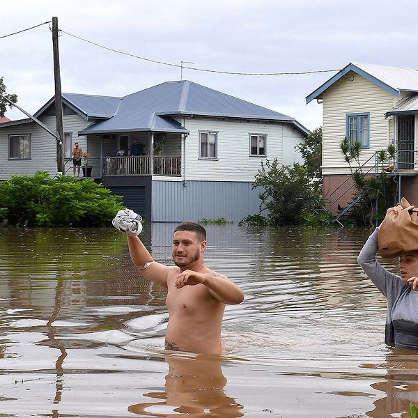 Översvämningar i Lismore i norra New South Wales.