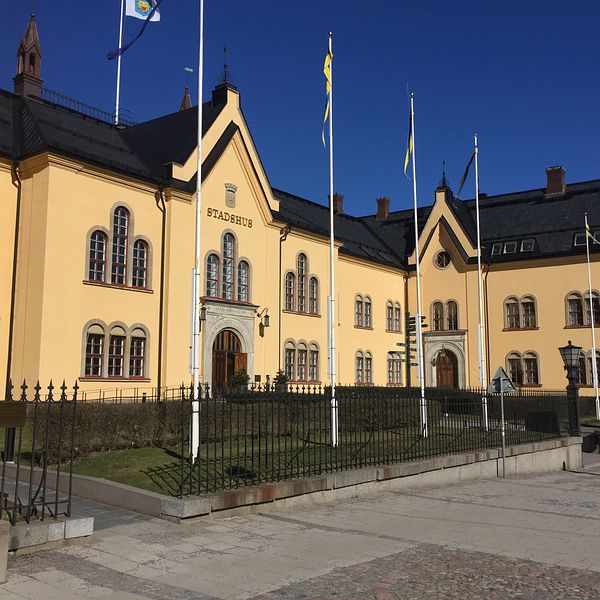 Öst Linköping stadshus vinter ej snö