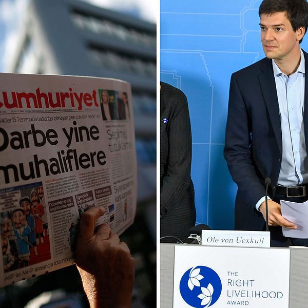 Ole von Uexkull, chef för Right Livelihood-stiftelsen, kritiserar åtalet mot 19 journalister från tidningen Cumhuriyet.
