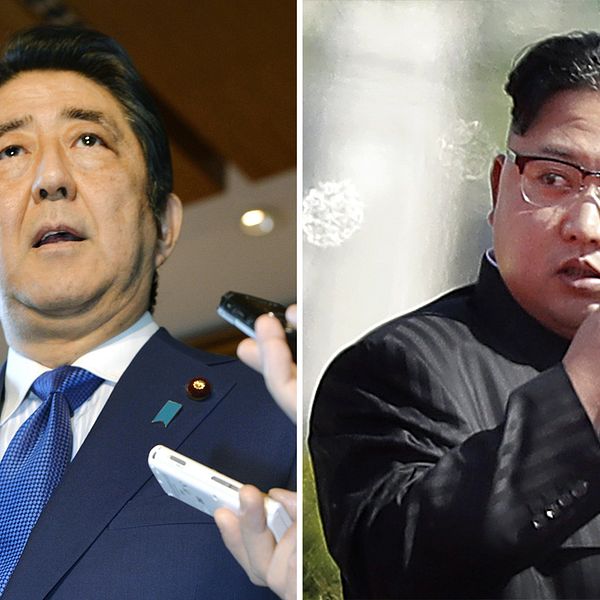 Läget alltmer spänt mellan Japans premiärminister Shinzo Abe och Nordkoreas diktator Kim Jong Un