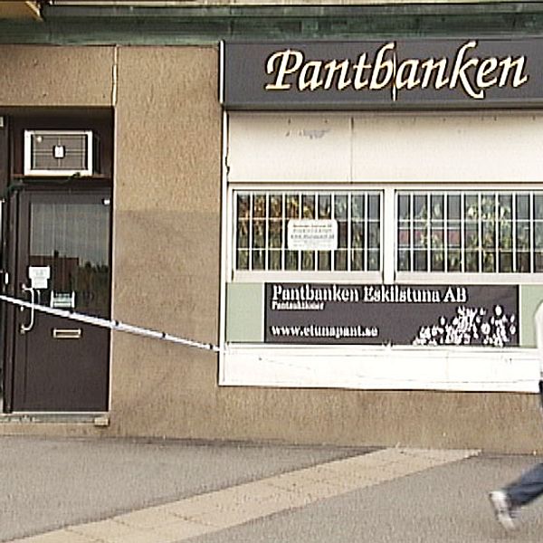 Pantbank rånad i Eskilstuna