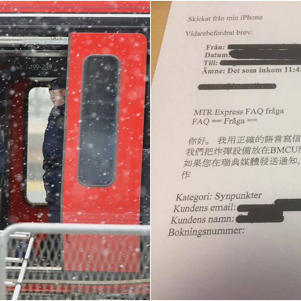 Bombhotet mot MTR Express i februari var skrivet på kinesiska visar ett dokument som tidningen GT begärt ut.