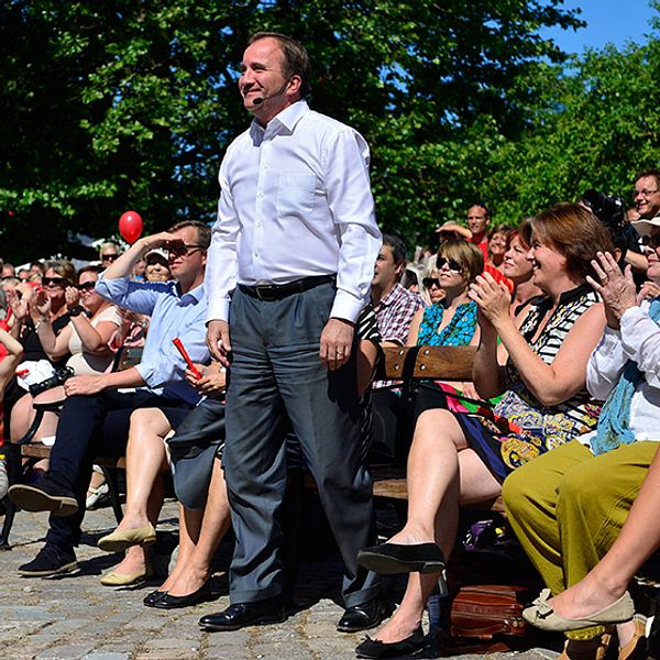 En glad Stefan Löfven kan konstatera att hans parti fick mycket uppmärksamhet i Almedalen