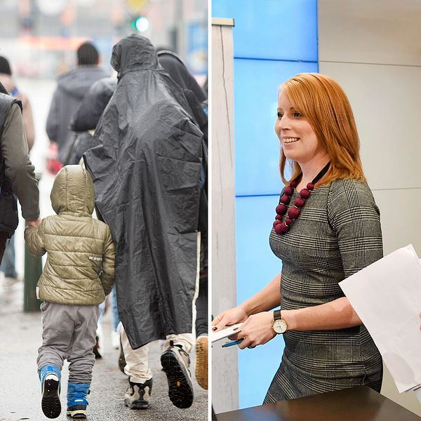 Centerns partiledare Annie Lööf, bredvid partiets ekonomiskpolitiske talesperson Emil Källström.