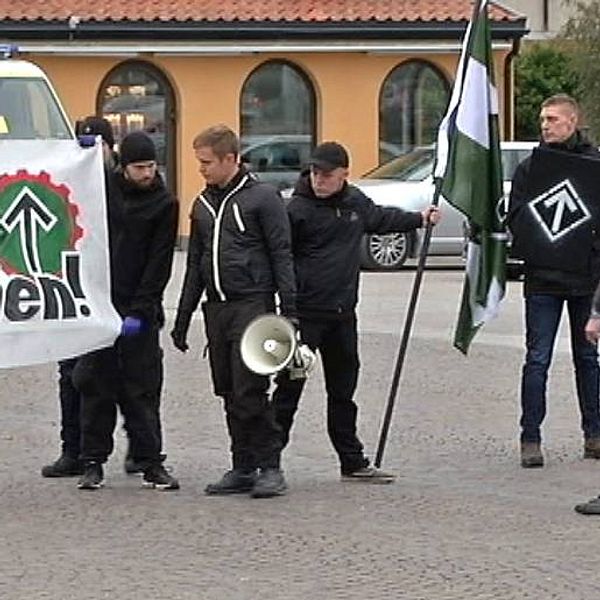 Nordiska motståndsrörelsen demonstrerar i Visby