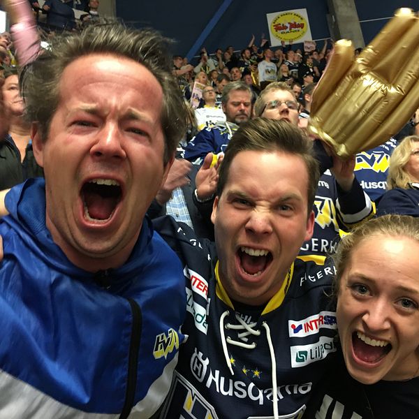 Lyckliga Mathias Örman, Mattias Petterson, Lisa Wrisley!