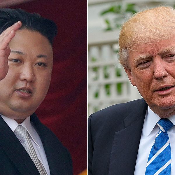 Nordkoreas ledare Kim Jong-Un och USA:s president Donald Trump