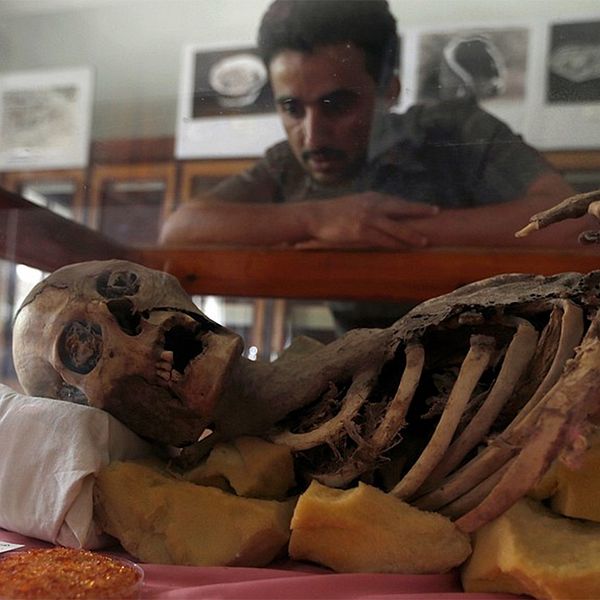 Unika mumier ruttnar på museer i Sanaa i Jemen på grund av kriget och brist på el och kemikalier.