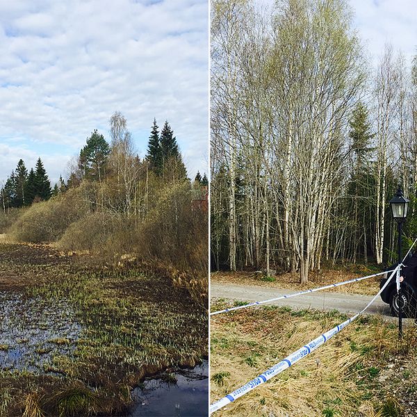 Området där kroppen hittades ligger vid en sjö. Vid halv nio på morgonen kom kriminaltekniker till platsen.