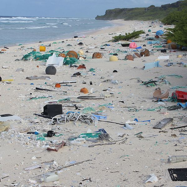 18 ton plast hittades på korrallön Henderson Island.