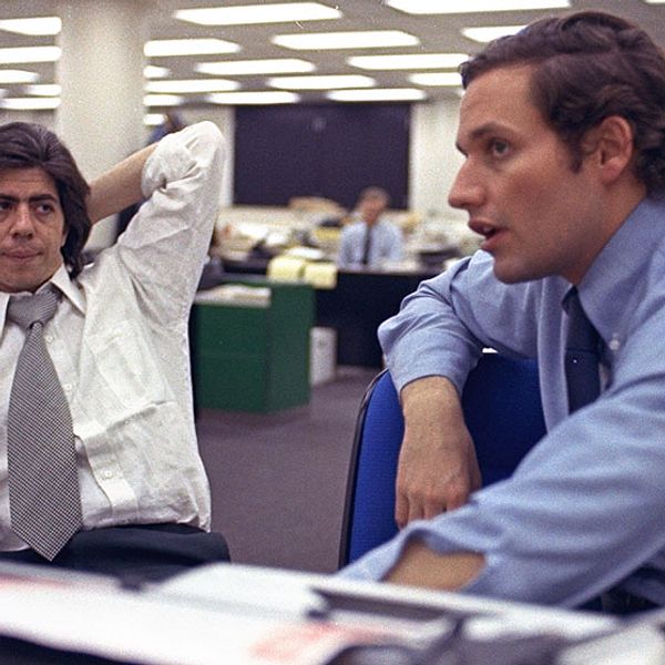 Washington Post-journalisterna Bob Woodward och Carl Bernstein.