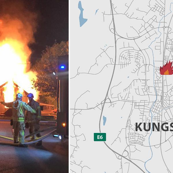 Villabrand i Kungsbacka, Gamla Göteborgsvägen, misstänkt mordbrand