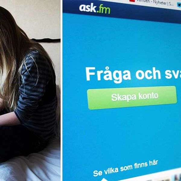 Även bland ungdomar i Sverige är sajten Ask.fm vanlig.
