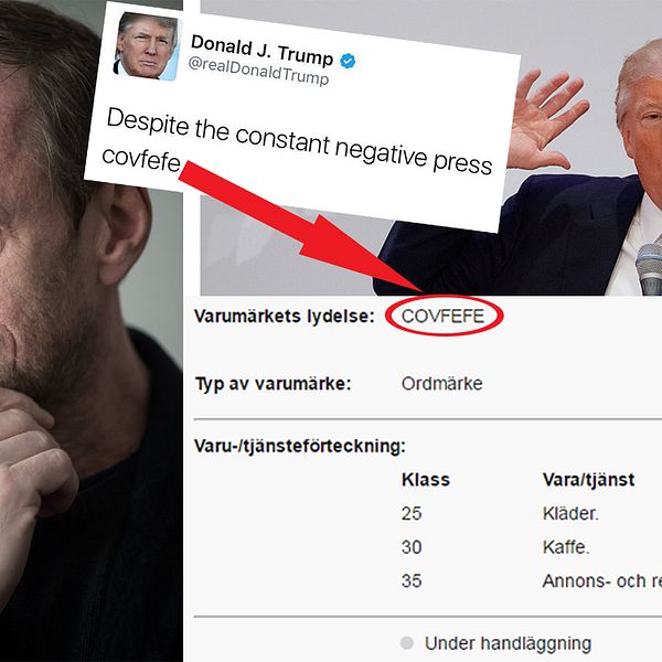 Per Holknekt, Donald Trump, Trumps tweet och Holknekts patentansökan.