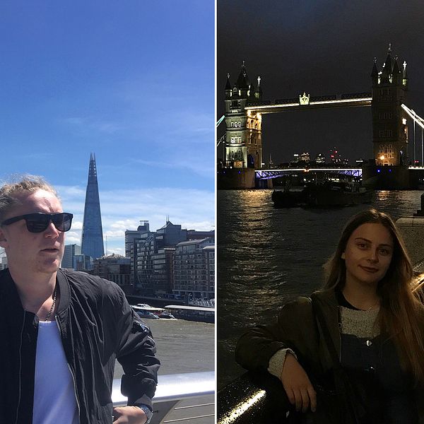 Niclas och Nathalie stod på London bridge när dådet inträffade.