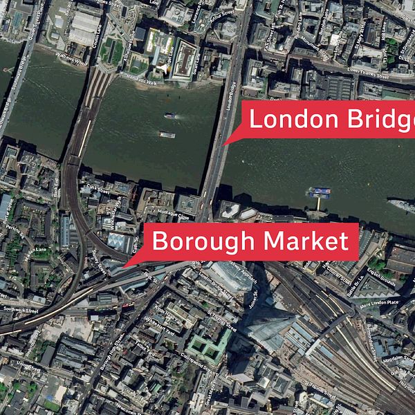 TV: Se hur nattens terrordåd vid London Bridge och Borough market utvecklade sig.