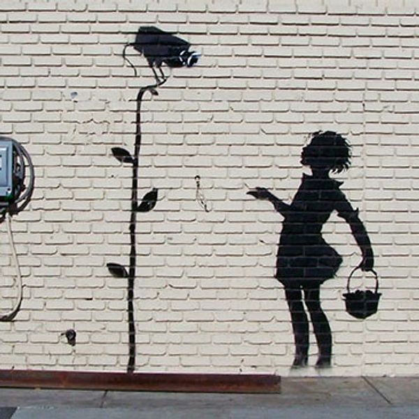 ”Flower Girl” heter Banksys målning som i december kommer auktioneras ut i USA.
