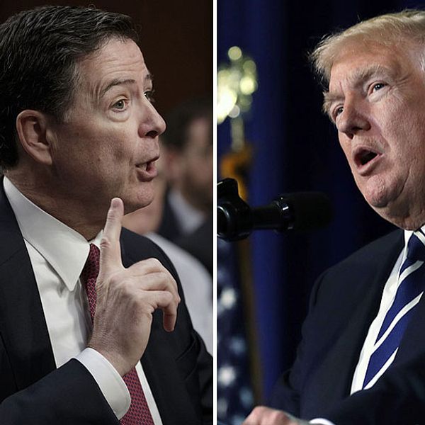 James Comey och Donald Trump.