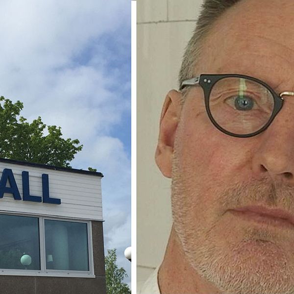 Bild på simhallen vid porträtt på fd simhallschef Lars Thidholm.