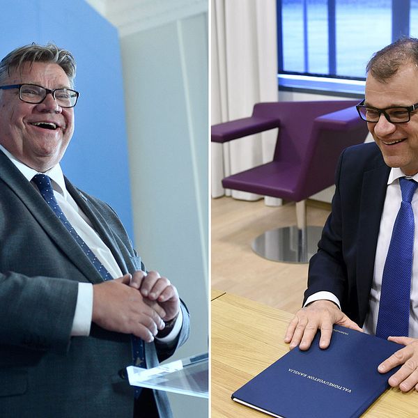 Sannfinländarnas ex-ledare Timo Soini och Finlands statsminister Juha Sipiläs (C).