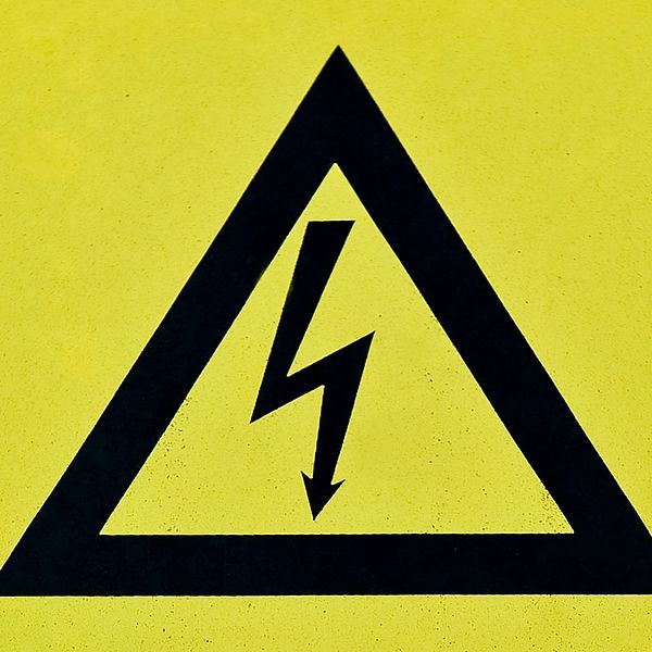 elektricitet varningsskylt