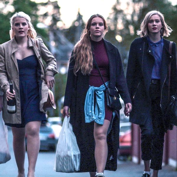 En scen från första säsongen av norska tv-serien Skam som kom 2015. Från vänster till höger ser vi karaktärerna Chris, Vilde, Eva, Noora och Sana.