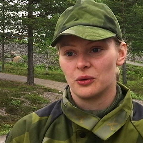 Jessica Hellbom, rekryt jägarbataljonen Arvidsjaur
