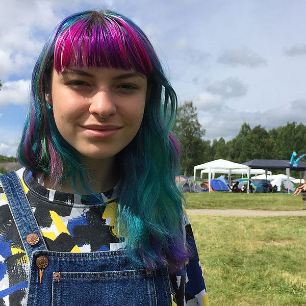 Serena Zalbo-Vesachetti, 18 år, besöker Emmabeodafestivalen för första gången.