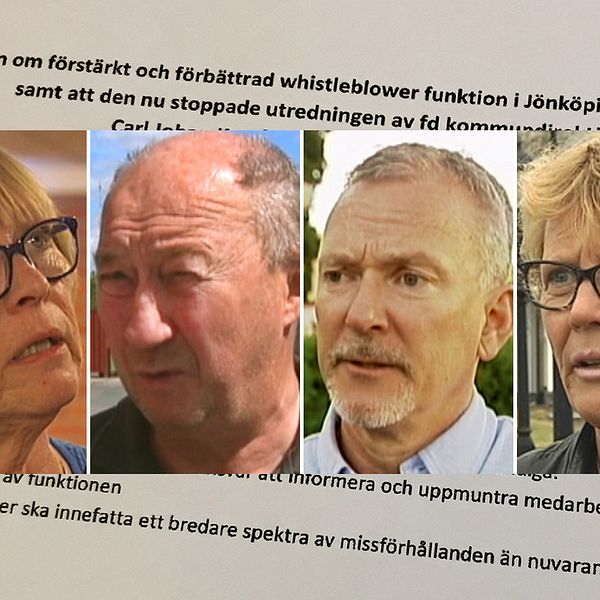 motionen och porträtt på de fyra f d moderaterna