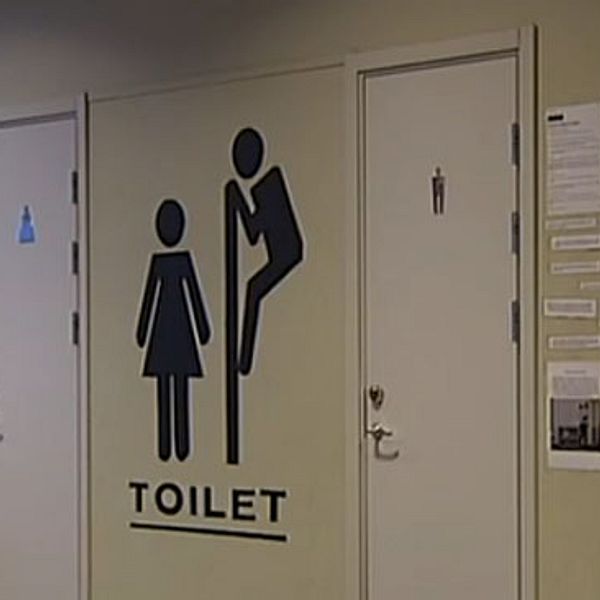 Toalettmålningen på Tunaskolan i Luleå målades över i vintras.