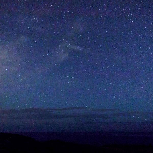 Meteorregnet ovanför Comillas, Spanien.