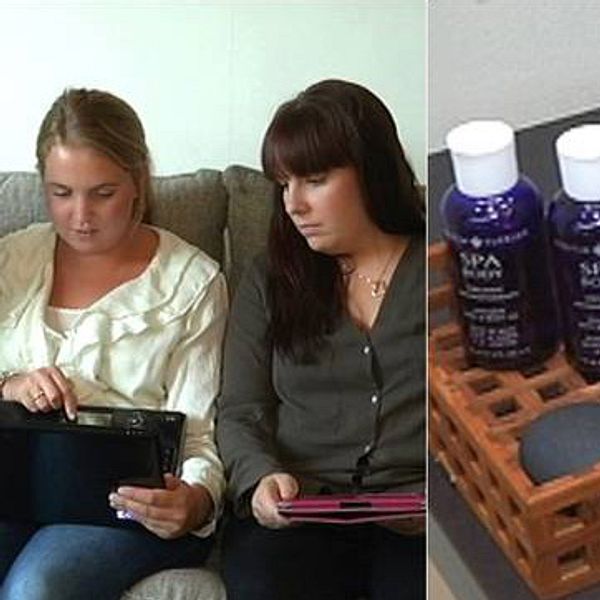 Massörerna Mia Senor, Nina Sellman och Sanna Gunnesson fick svår kontaktallergi efter att ha arbetat med Kerstin Florians aromaoljor på Hagabadet Spa i Göteborg