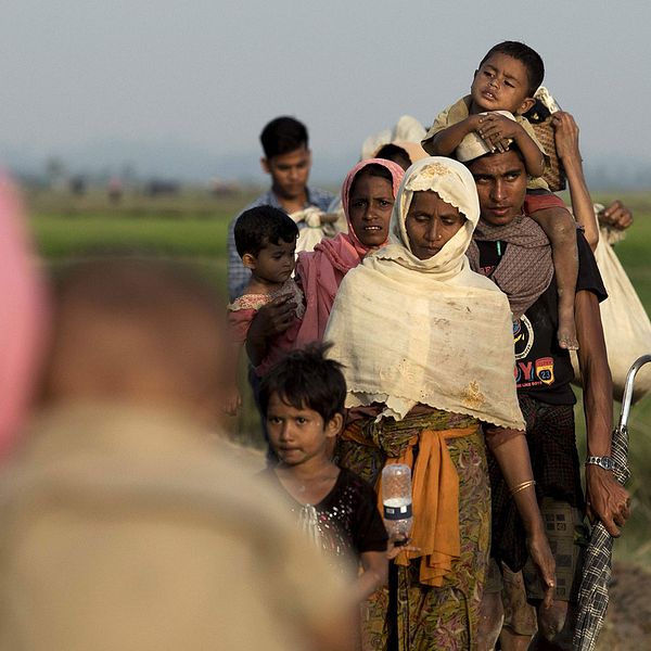 Rohingyer på flykt från nordvästra Burma.