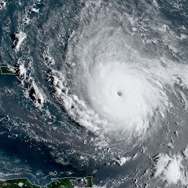Satellitbild Orkanen Irma tagen den 2 september.