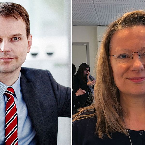 Peter Danielsson (M), kommunalstyrelsens ordförande, och Maria Winberg Nordström (L), ledamot.