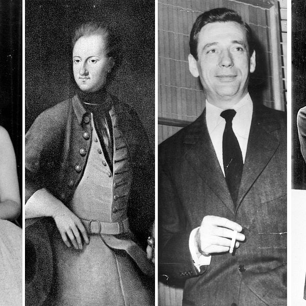 Eva ”Evita” Peron, Kung Karl XII, Yves Montand och Charlie Chaplin.