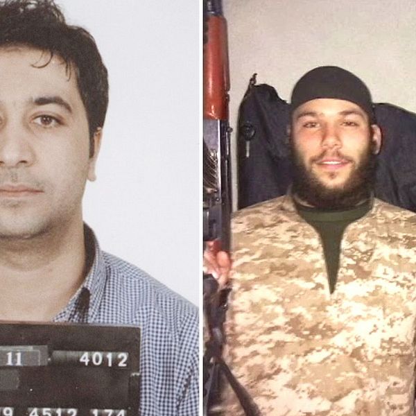 De svenska terroristerna Mohamed Aziz Belkaid och Osama Krayem i ett bildmontage.