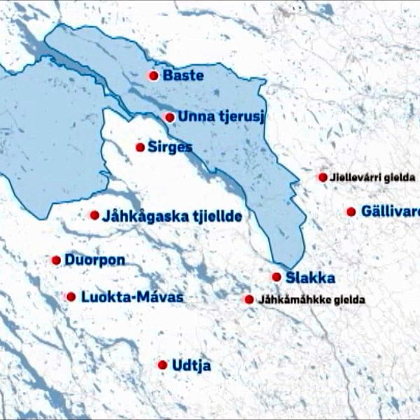 Karta över världsarvet Laponia