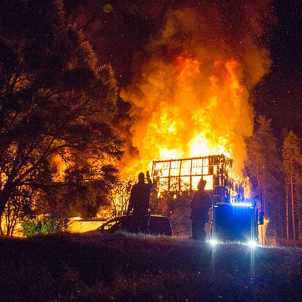 Brand i klubblokal i Fagersta