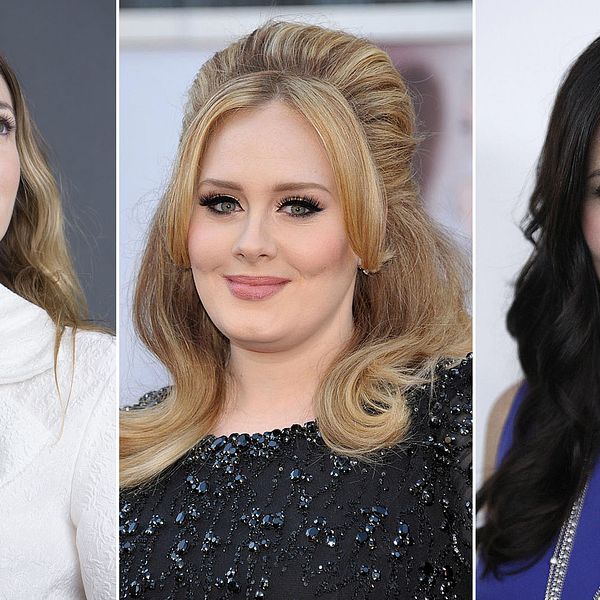 Drew Barrymore, Adele och Courteney Cox.