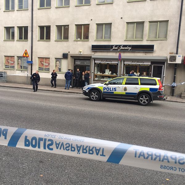 Rån på Nygatan i Södertälje.