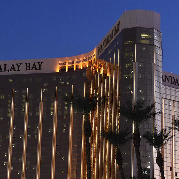 Mandalay Bay Hotel & Casino i Las Vegas. Stephen Paddock förskansade sig i sitt rum på 32:a våningen och sköt vilt mot en intilliggande musikfestival.